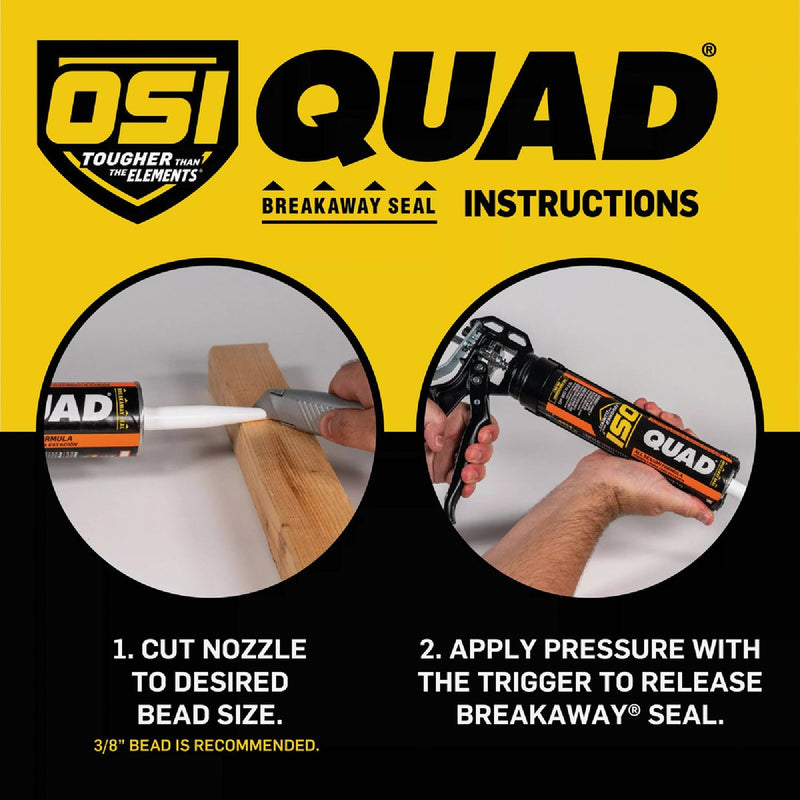 OSI QUAD 10 Oz. Window, Door & Siding Polymer Sealant, Bronze