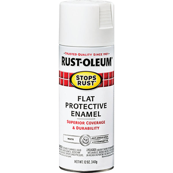 Rust-Oleum Stops Rust White Flat 12 Oz. Anti-Rust Spray Paint