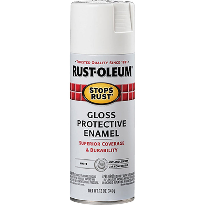 Rust-Oleum Stops Rust Gloss White 12 Oz. Anti-Rust Spray Paint