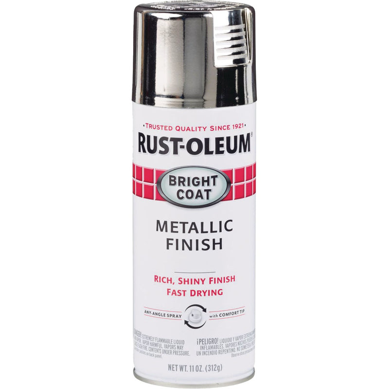 Rust-Oleum Bright Coat Chrome Metallic Gloss 11 Oz. Stops Rust Spray Paint