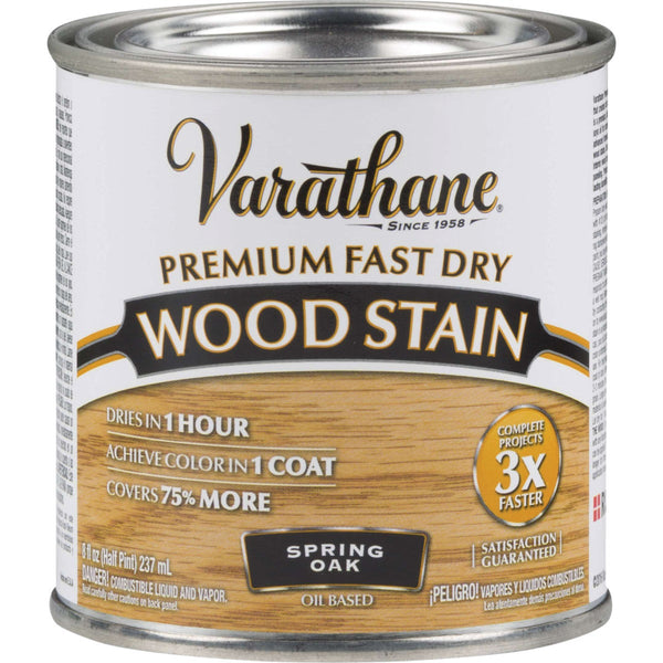 Varathane Fast Dry Spring Oak Urethane Modified Alkyd Interior Wood Stain, 1/2 Pt.