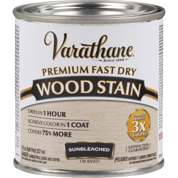 Varathane Fast Dry Sunbleached Wood Urethane Modified Alkyd Interior Wood Stain, 1/2 Pt.