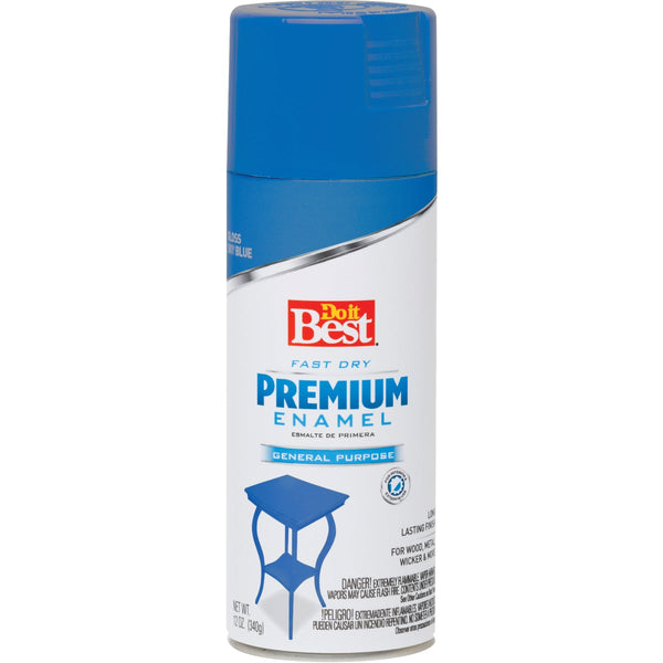 Do it Best Premium Enamel 12 Oz. Gloss Spray Paint, Ocean Blue