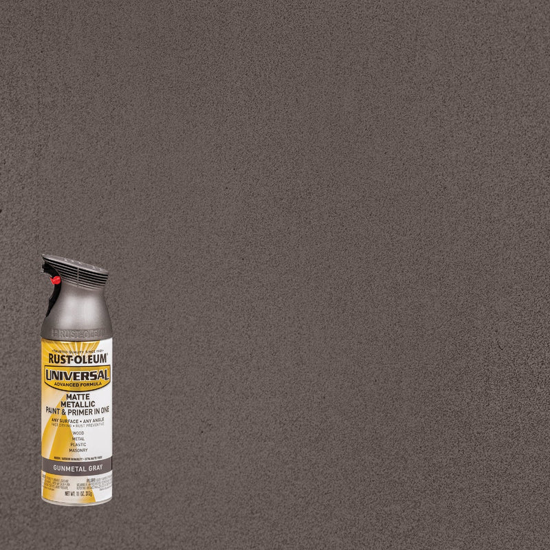 Rust-Oleum Universal 11 Oz. Matte Metallic Gunmetal Gray Spray Paint