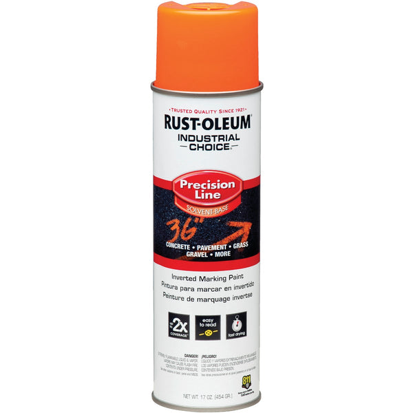 Rust-Oleum Industrial Choice Fluorescent Orange 17 Oz. Inverted Marking Spray Paint