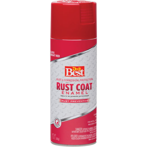 Do it Best Rust Coat Gloss Bright Red 12 Oz. Anti-Rust Spray Paint