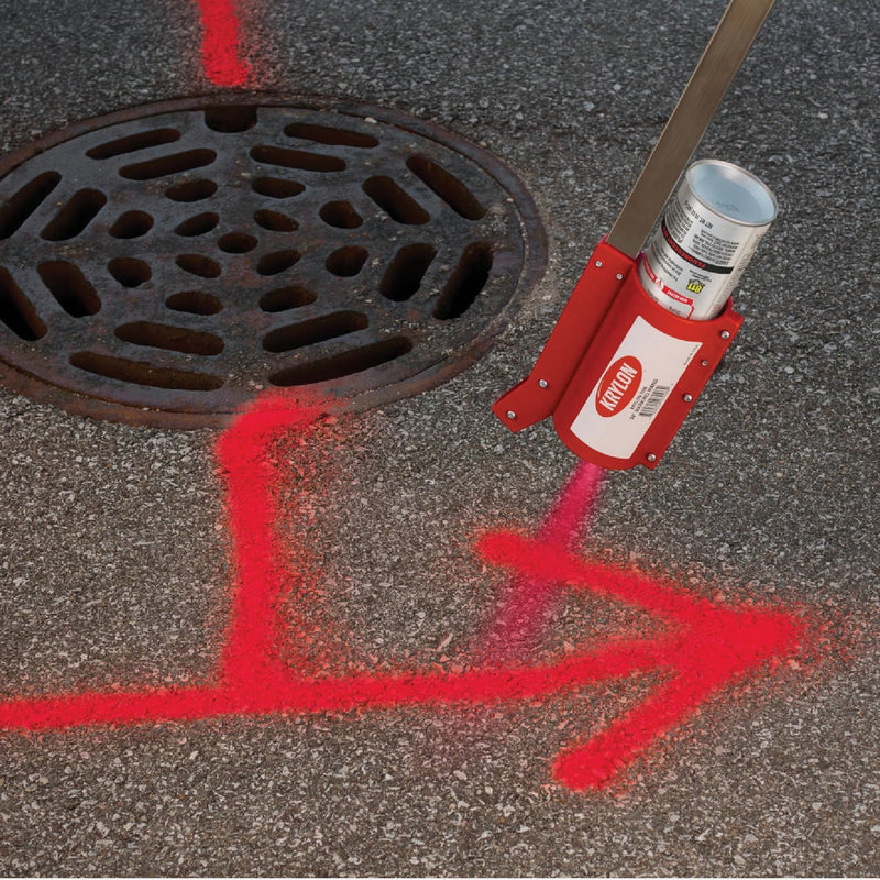 Krylon Mark-It 732408 Industrial WB Fluorescent Red Inverted Marking Paint