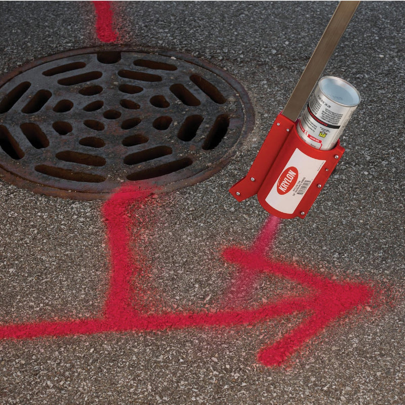 Krylon Mark-It 731308 Industrial WB APWA Brilliant Red Inverted Marking Paint