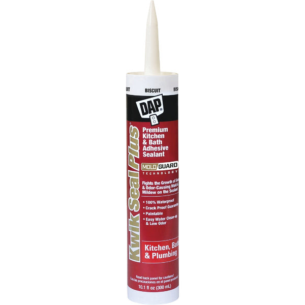 DAP Kwik Seal Plus 10.1 Oz. Biscuit Premium Kitchen & Bath Adhesive Sealant