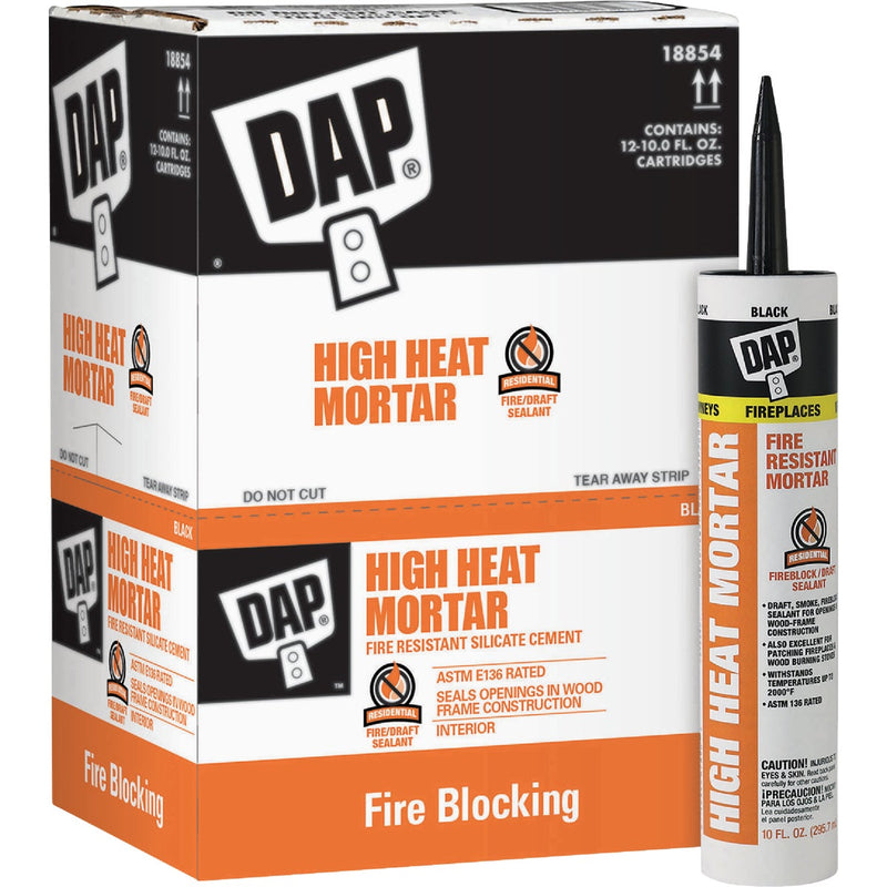 Dap 10.1 Oz. Black Fire Resistant Mortar Hi-Temp Sealant