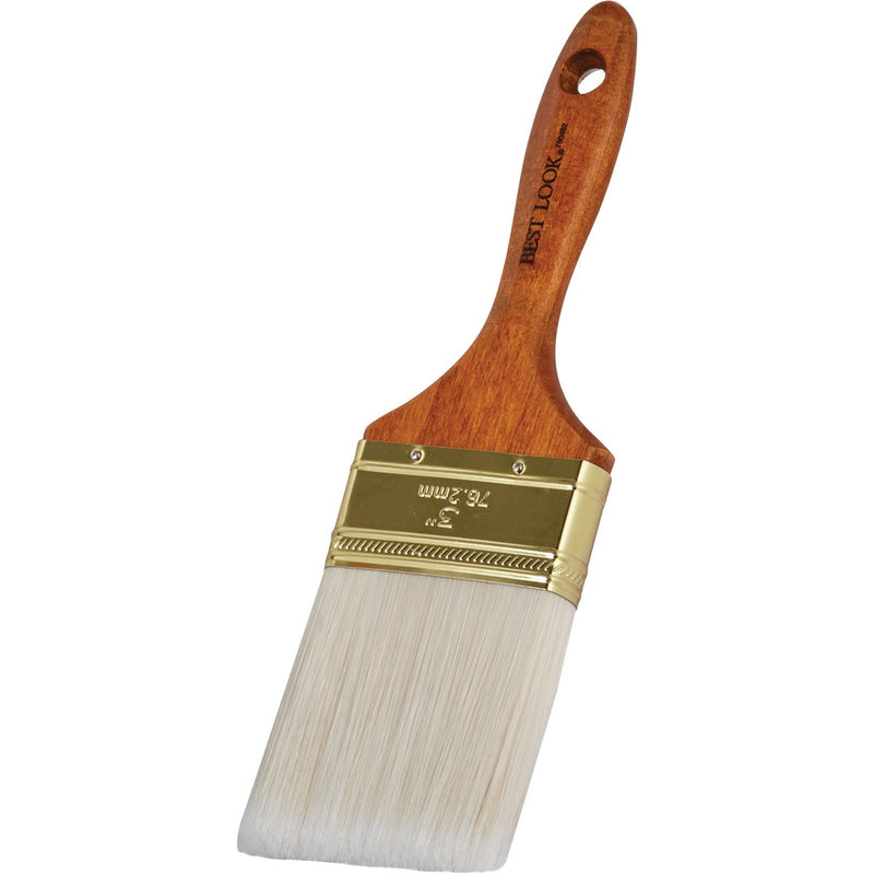 Best Look General Purpose 3 In. Flat Polyester Paint Brush
