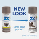 Rust-Oleum Painter's Touch 2X Ultra Cover 12 Oz. Satin Paint + Primer Spray Paint, London Gray