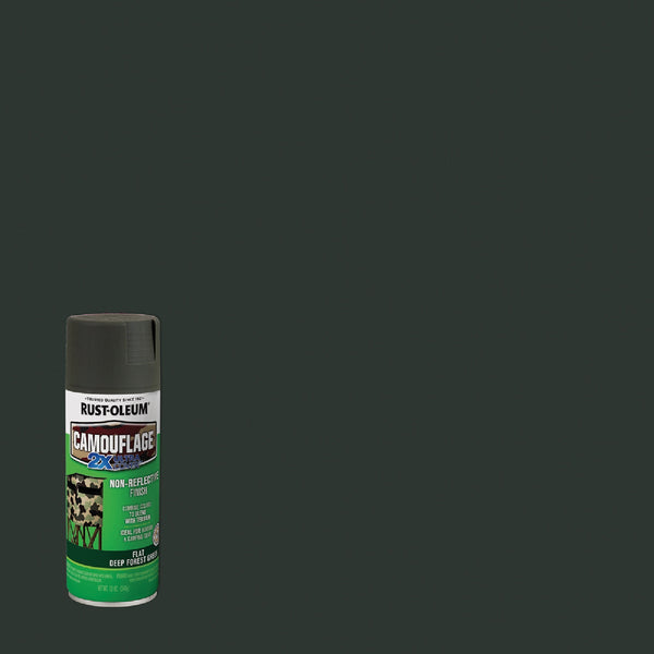 Rust-Oleum Camouflage 2X Ultra Cover 12 Oz. Flat Spray Paint, Deep Forest Green