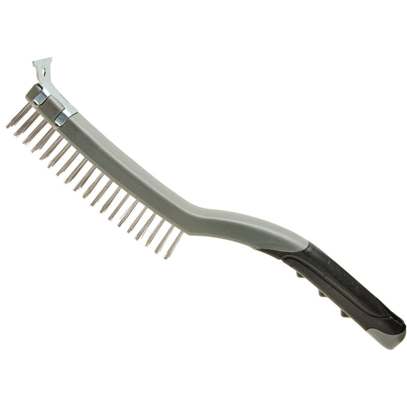 Best Look 5-1/4 In. x 1/2 In. Stiff Stainless Steel Wire Brush with Scraper