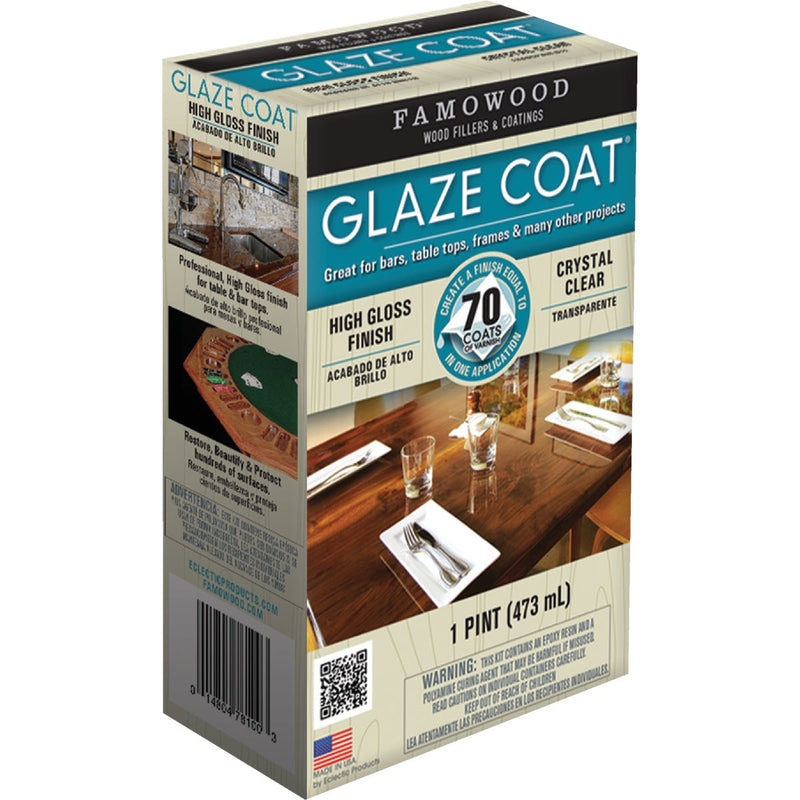 FAMOWOOD GLAZE COAT 16 Oz. High Gloss Pour On Finish