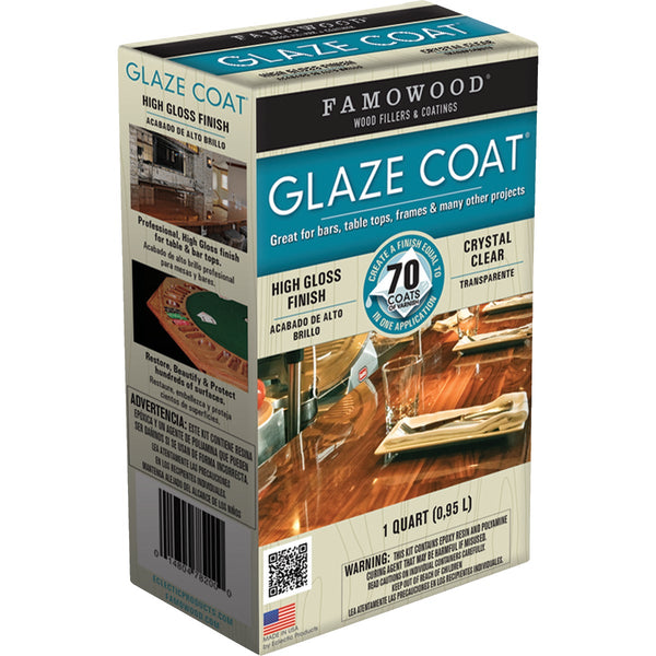 FAMOWOOD GLAZE COAT 32 Oz. High Gloss Pour On Finish