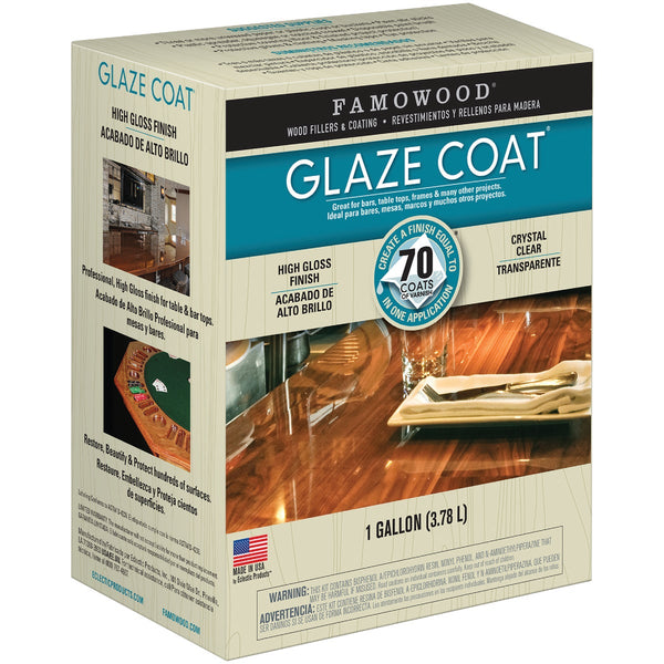 FAMOWOOD GLAZE COAT 128 Oz. High Gloss Pour On Finish