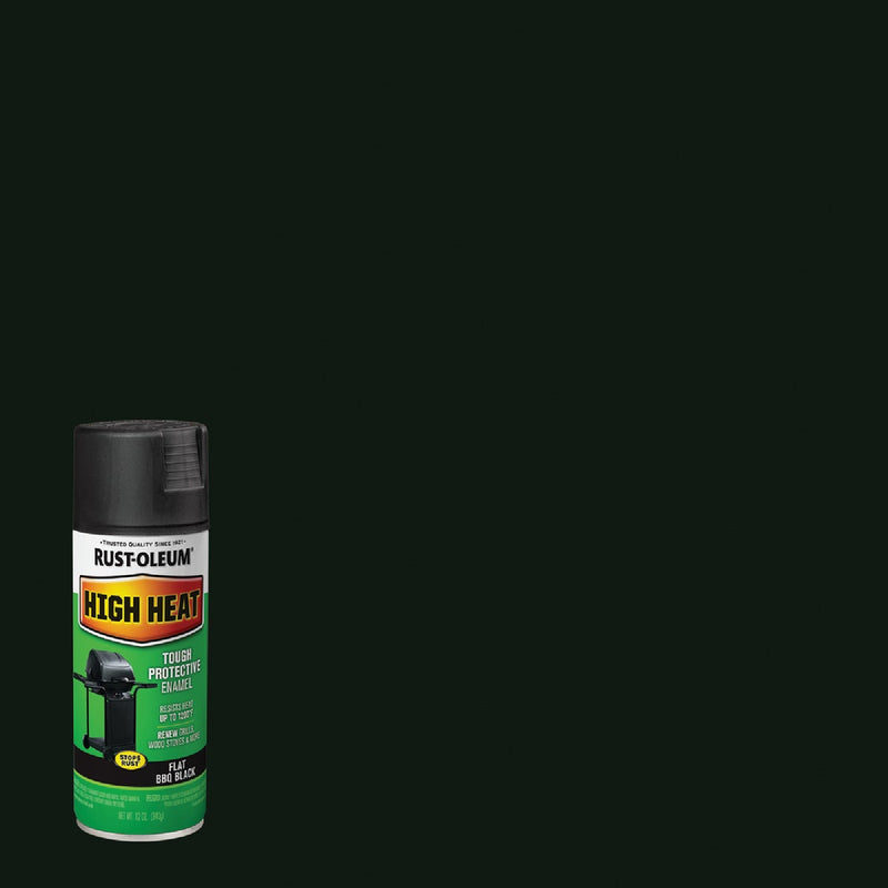 Rust-Oleum Black Flat 12 Oz. High Heat Spray Paint