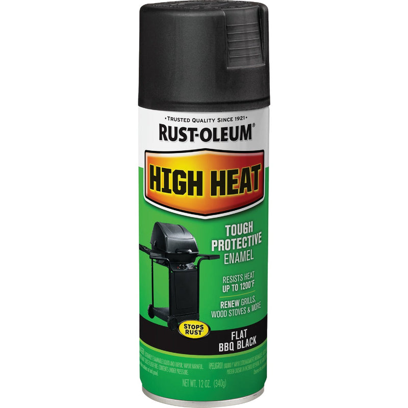 Rust-Oleum Black Flat 12 Oz. High Heat Spray Paint