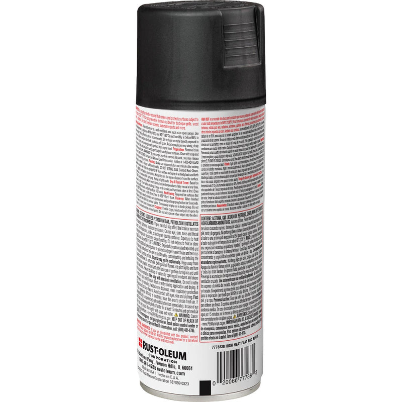 Rust-Oleum Black Flat 12 Oz. High Heat Spray Paint