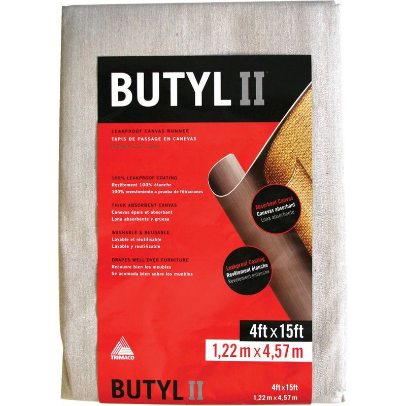 Trimaco Butyl II 4 Ft. x 15 Ft. Canvas Drop Cloth