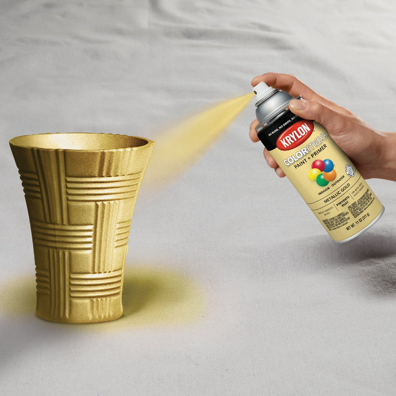 Krylon ColorMaxx 11 Oz. Metallic Gloss Spray Paint, Gold