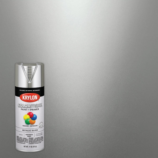 Krylon ColorMaxx 11 Oz. Metallic Gloss Spray Paint, Silver