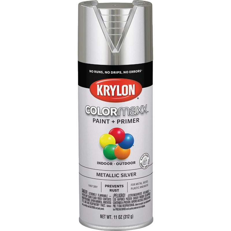 Krylon ColorMaxx 11 Oz. Metallic Gloss Spray Paint, Silver