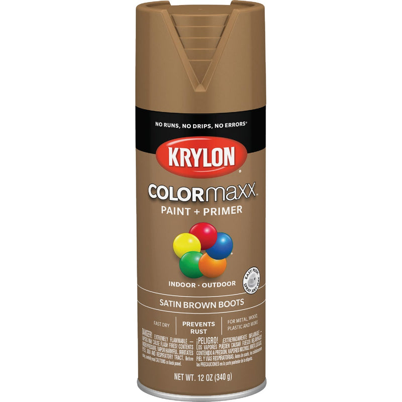 Krylon ColorMaxx 12 Oz. Satin Spray Paint, Brown Boots