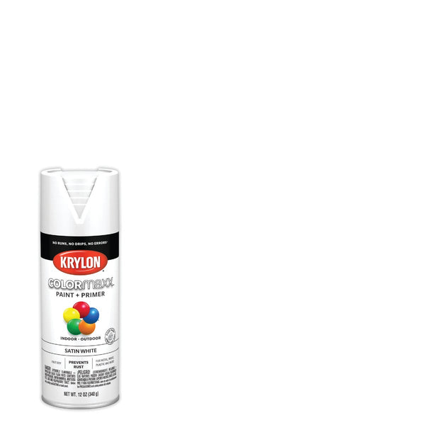 Krylon ColorMaxx 12 Oz. Satin Spray Paint, White