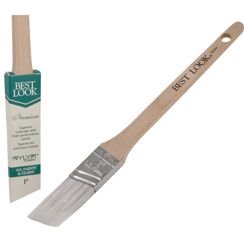 Best Look Premium 1 In. Thin Angle Nylyn Paint Brush