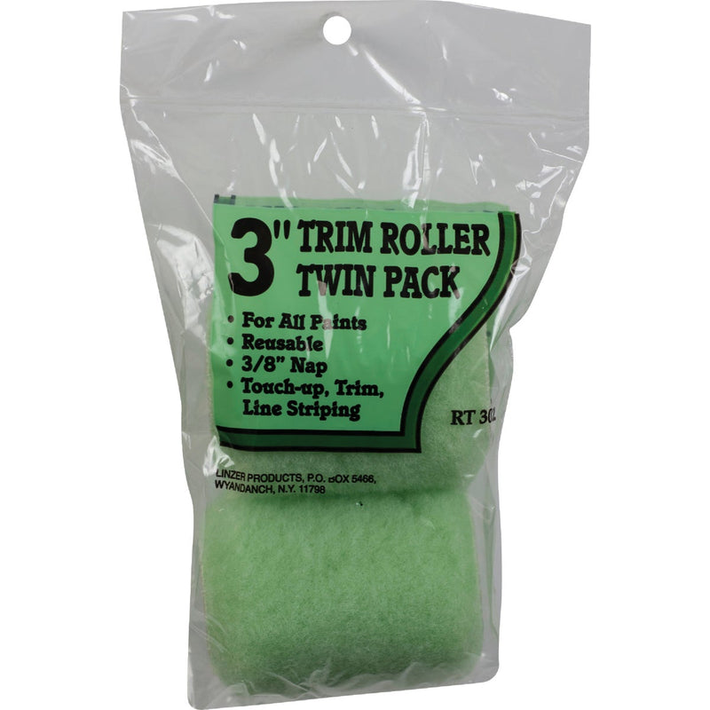 Linzer Project Select  3 In. x 3/8 In. Knit  Fabric Roller Cover (2-Pack)