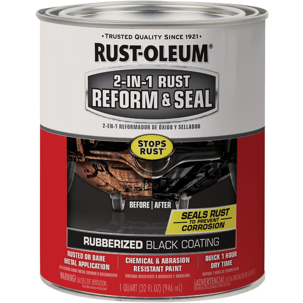 Rust-Oleum Stops Rust 2-In-1 Rust Reform & Seal, 1 Qt., Black