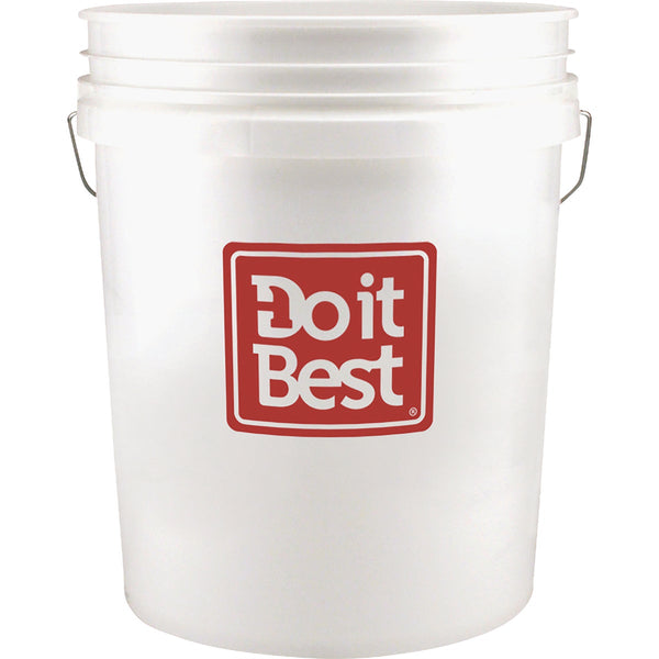 Do it Best 5 Gal. White Pail with Red Logo