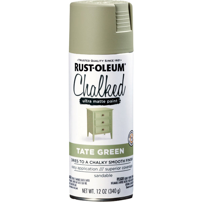 Rust-Oleum Chalked 12 Oz. Ultra Matte Spray Paint, Tate Green