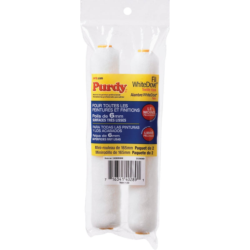 Purdy White Dove 6-1/2" x 1/4" Woven Fabric Roller Cover (2-Pack)