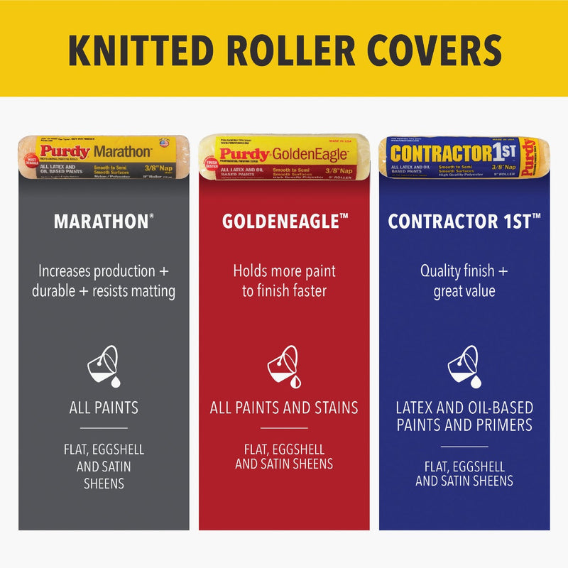 Purdy Golden Eagle 6-1/2 In. x 1/2 In. Mini Knit Fabric Roller Cover (2-Pack)