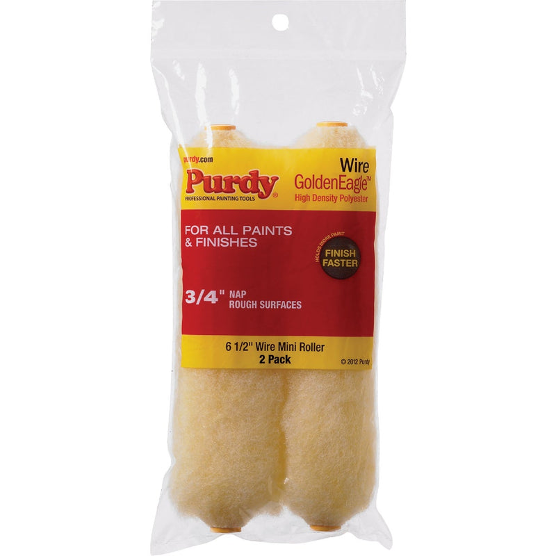 Purdy Golden Eagle 6-1/2 In. x 3/4 In. Mini Knit Fabric Roller Cover (2-Pack)