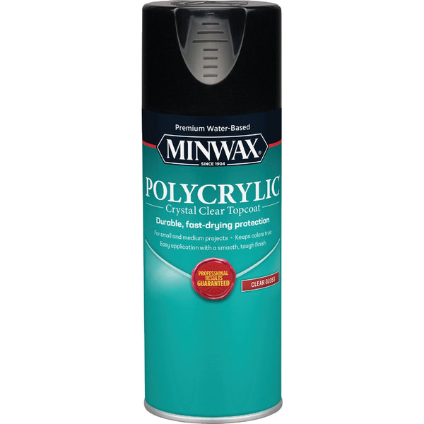 Minwax Gloss Polycrylic Spray Protective Finish Spray Varnish, 11.5 Oz.