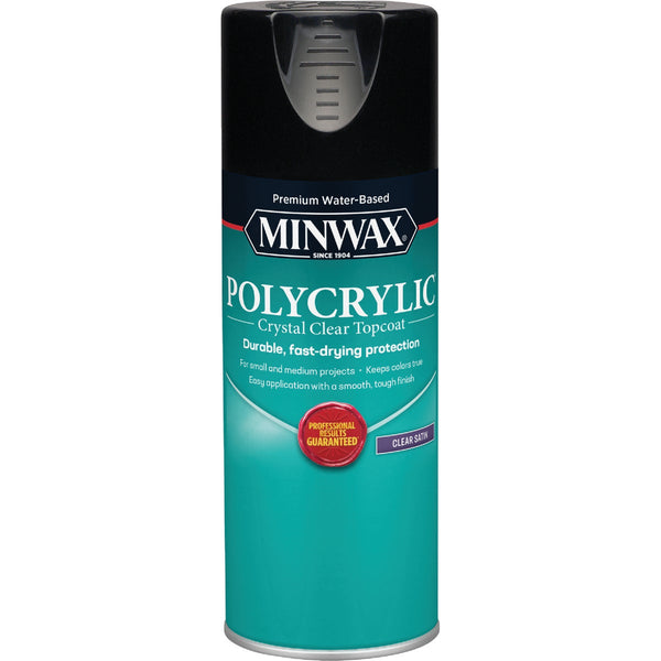 Minwax Satin Polycrylic Spray Protective Finish Spray Varnish, 11.5 Oz.