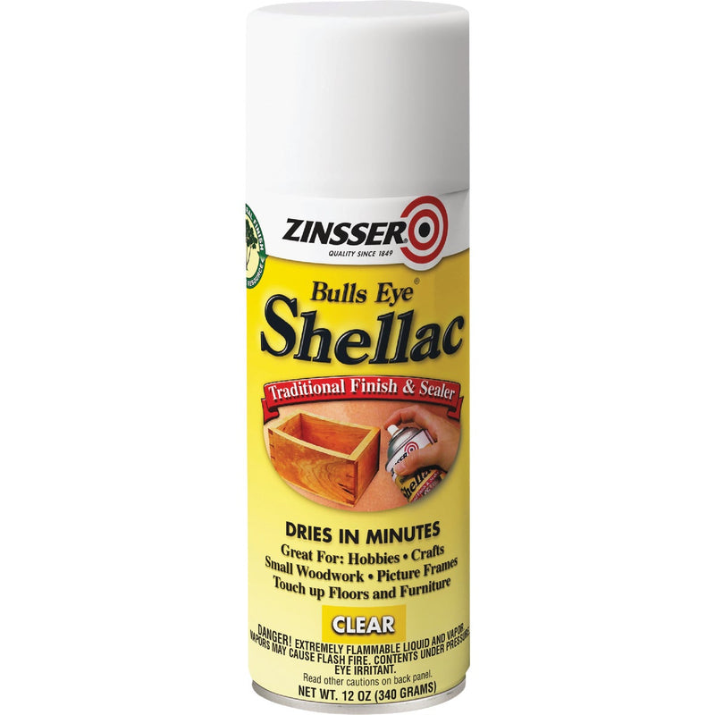 Zinsser Bulls Eye Clear Shellac, 12 Oz. Aerosol Spray