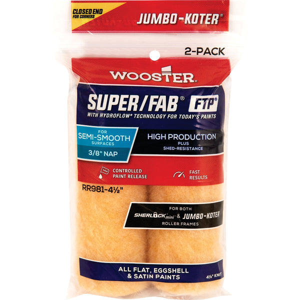 Jumbo-Koter Super/Fab FTP 4-1/2 In. x 3/8 In. Knit Roller Cover (2-Pack)