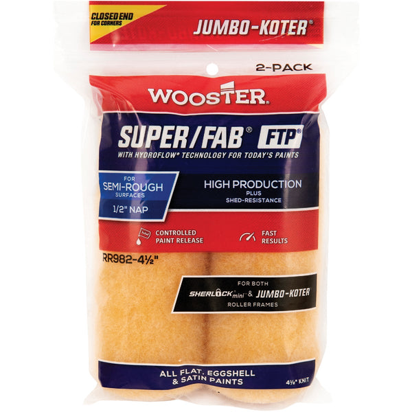 Jumbo-Koter S/F FTP 4-1/2 In. x 1/2 In. Knit Roller Cover (2-Pack)
