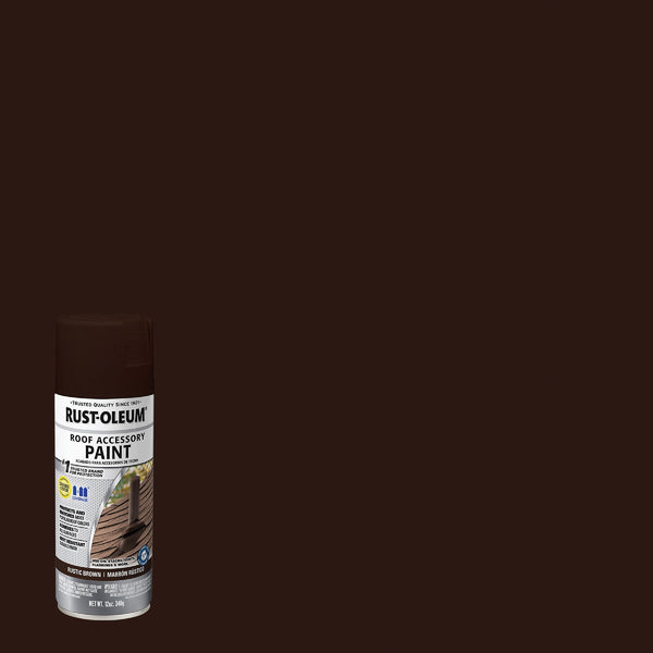 Rust-Oleum Stops Rust Roof Accessory 12 Oz. Rustic Brown Flat Anti-Rust Spray Paint