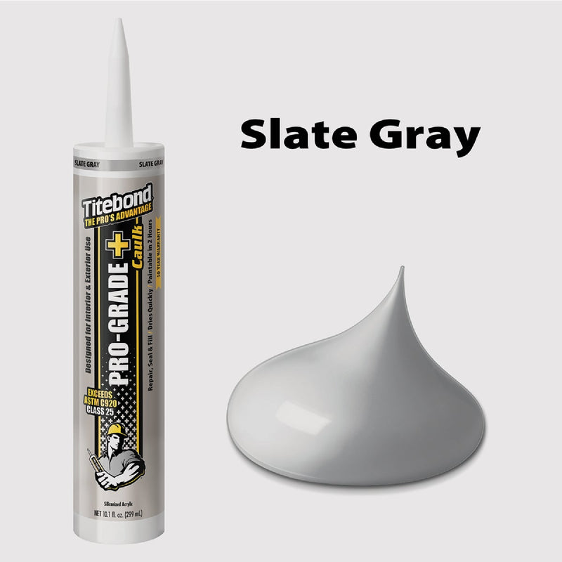 Titebond Pro-Grade Plus 10.1 Oz. Silicone Caulk, Slate Gray