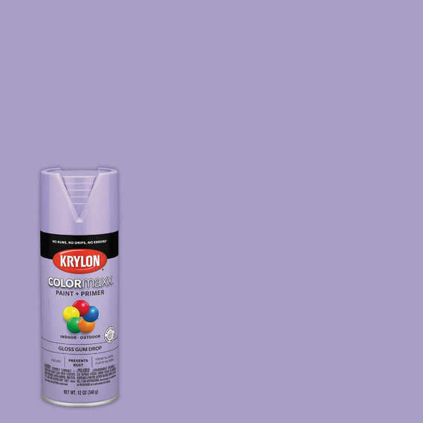 Krylon ColorMaxx12 Oz. Gloss Spray Paint, Gum Drop