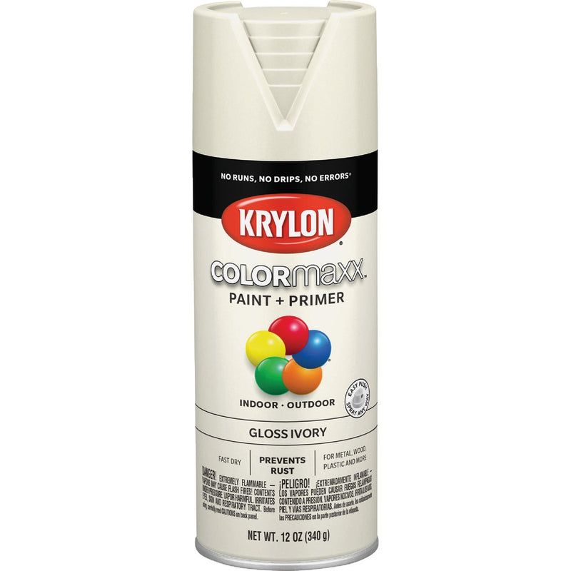 Krylon ColorMaxx 12 Oz. Gloss Spray Paint, Ivory