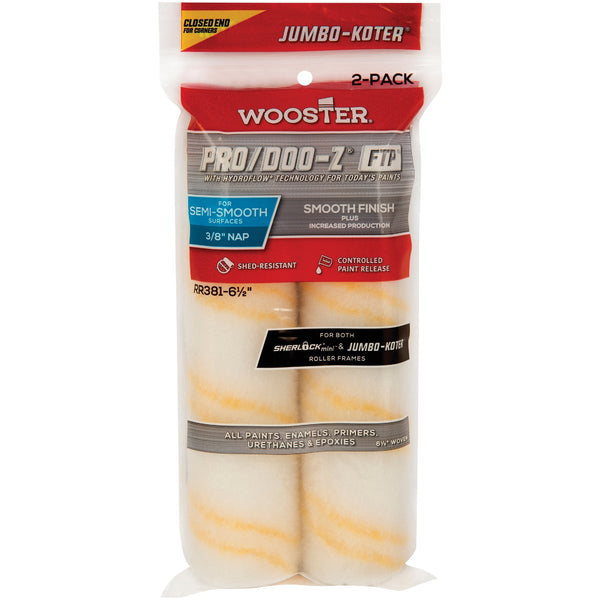 Wooster Jumbo-Koter P/D FTP 6-1/2 In. x 3/8 In. Woven Paint Roller Cover (2-Pack)