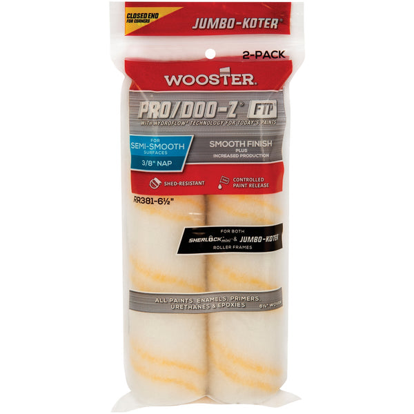 Wooster Jumbo-Koter Pro/Doo-Z FTP 6-1/2 In. x 3/8 In. Woven Paint Roller Cover (2-Pack)