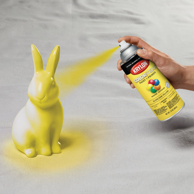 Krylon ColorMaxx 12 Oz. Gloss Spray Paint, Sun Yellow